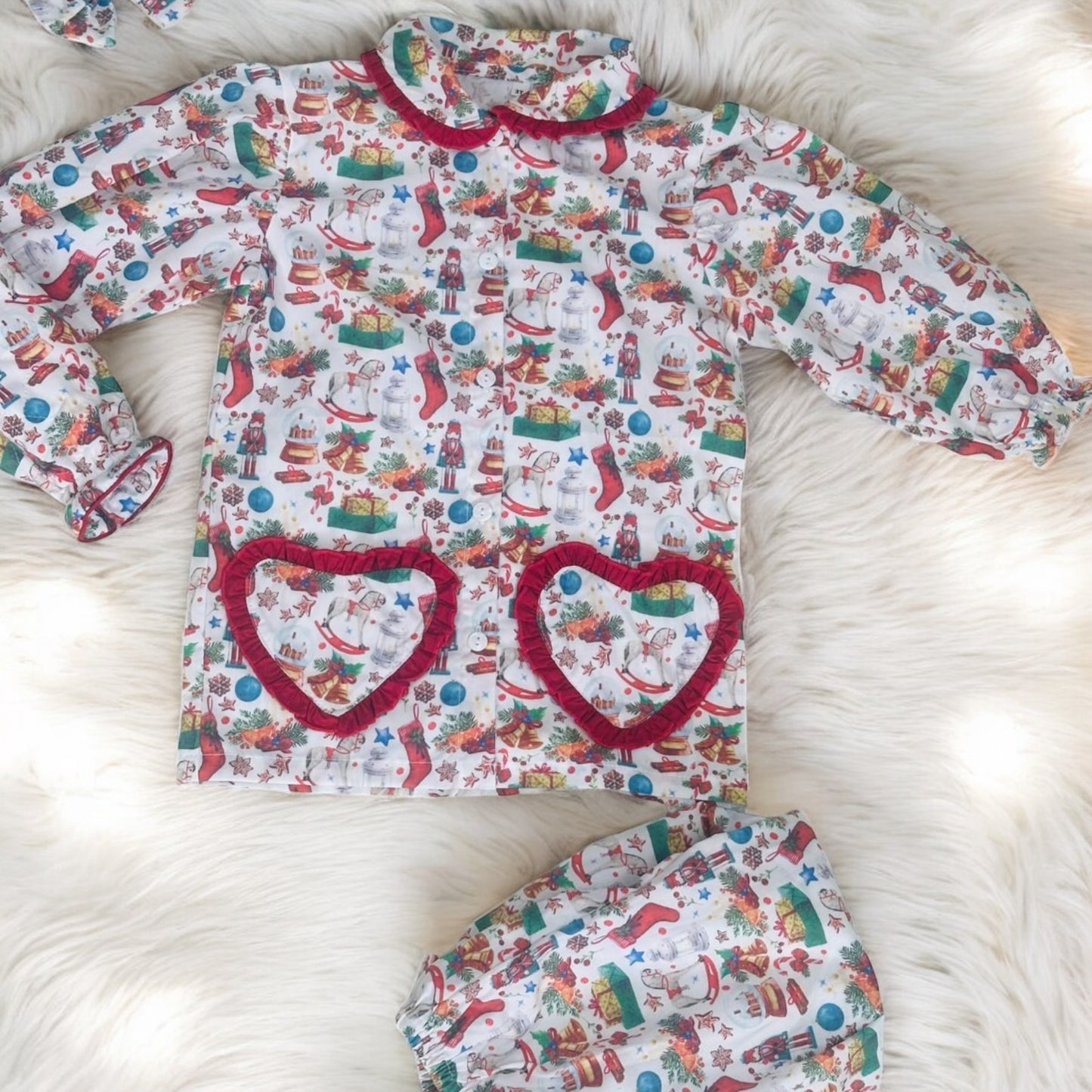 Girls Christmas jarmas and matching quilted dressing coat ( got matching boys set available ) PRE ORDER HERE IN 2 WEEKS
