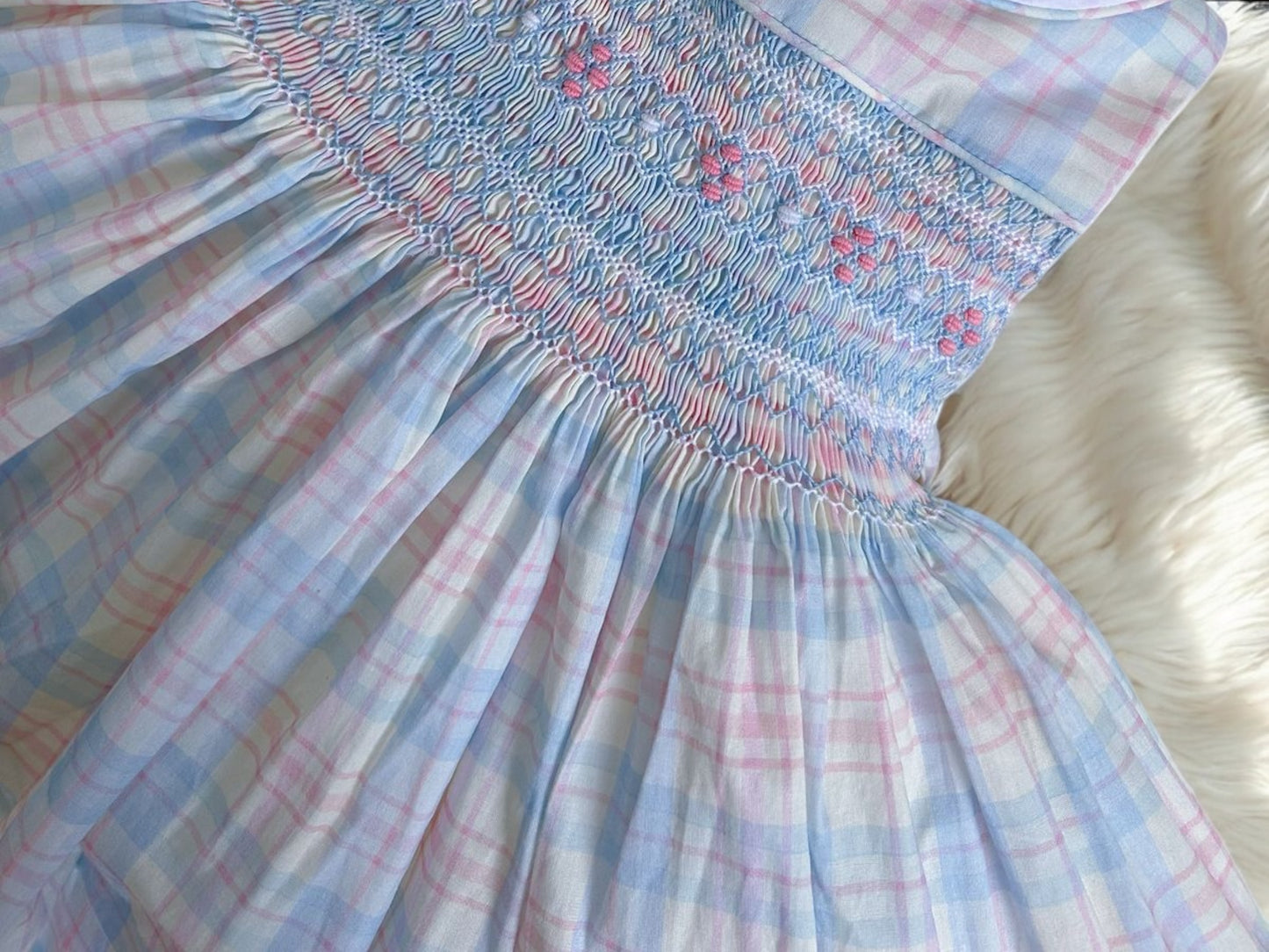 Pastel smocked sleeveless
