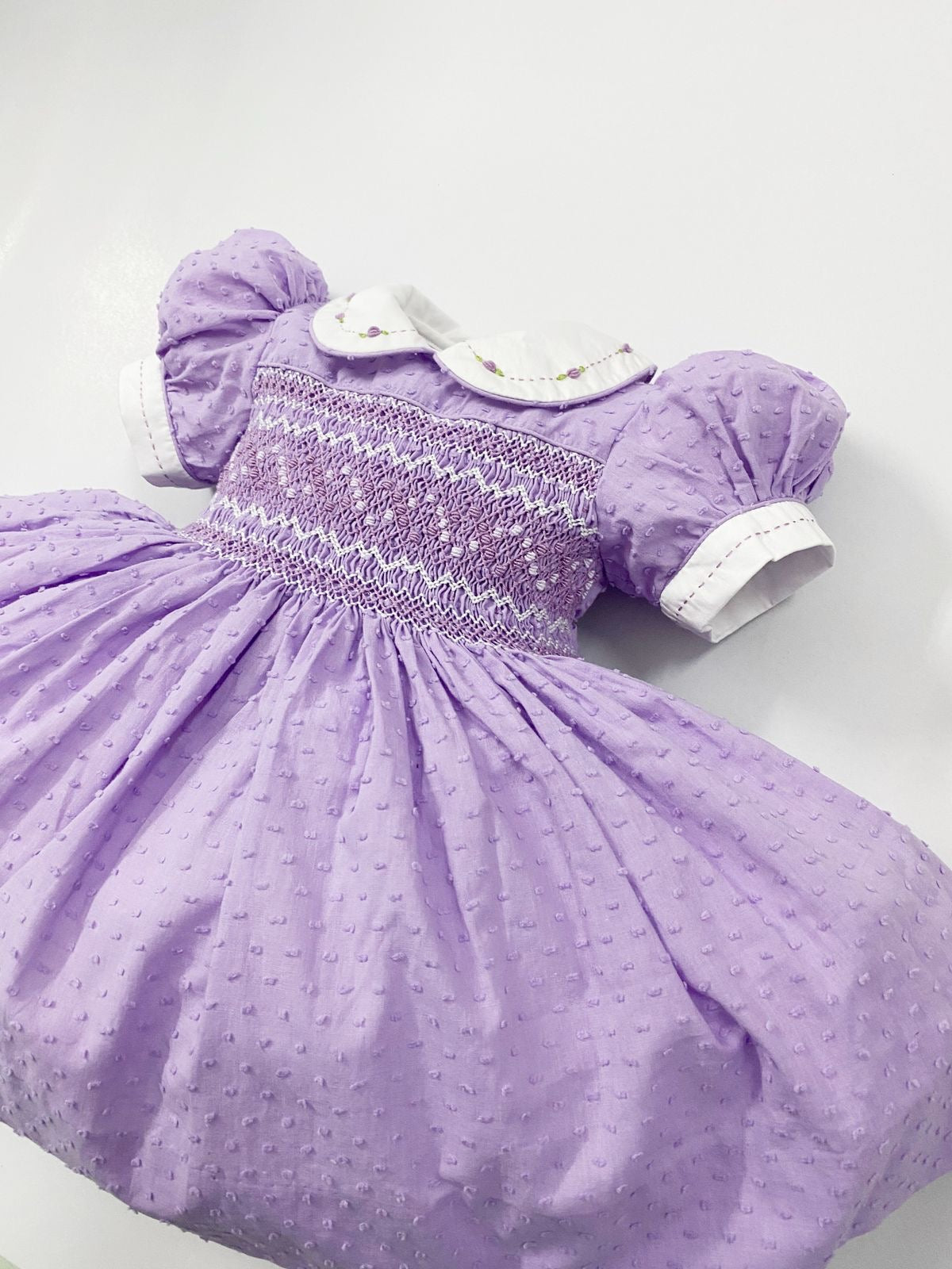 Luxe lilac smocked dress ( got matching romper for sale as well )
