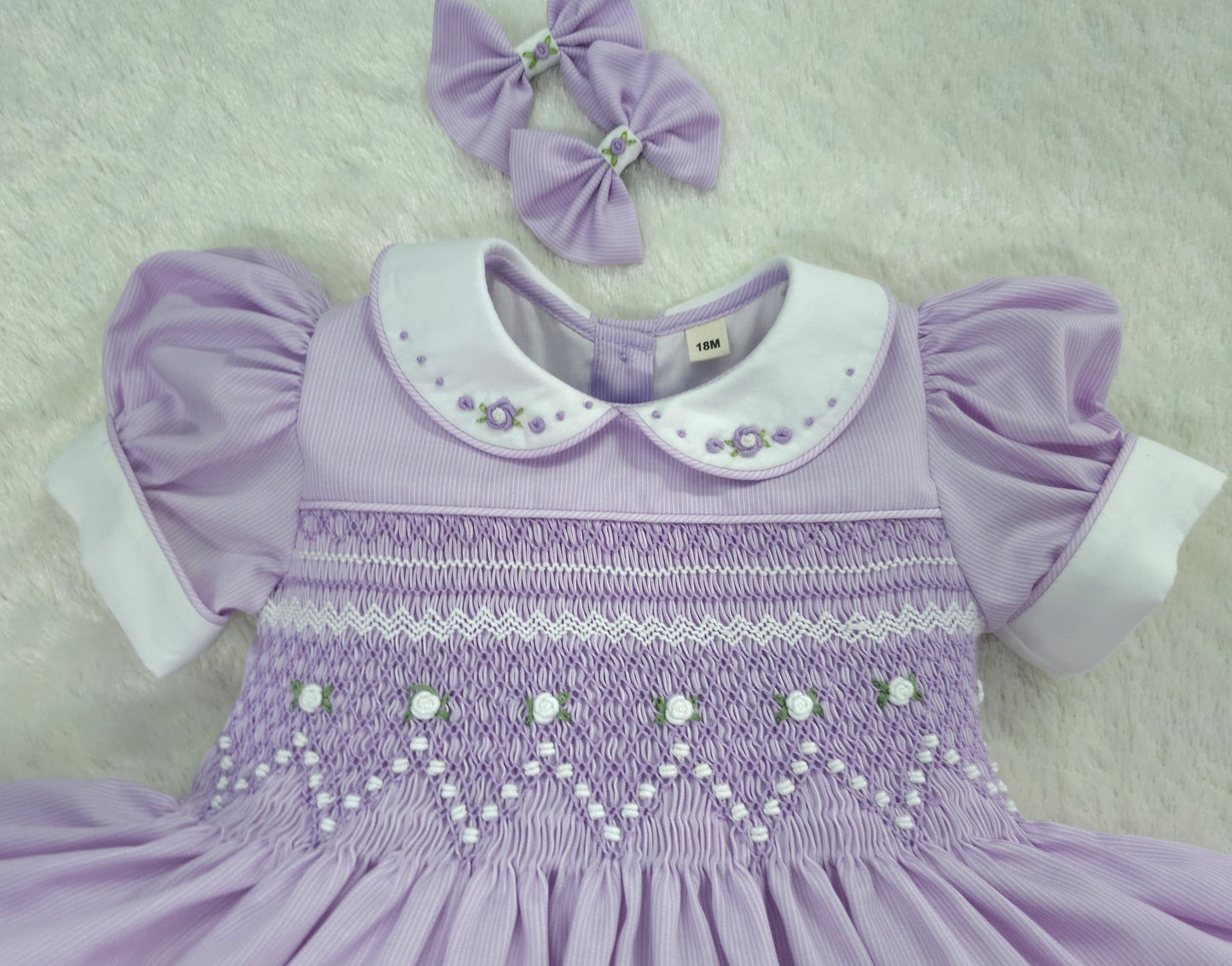 Lilac smocked dress