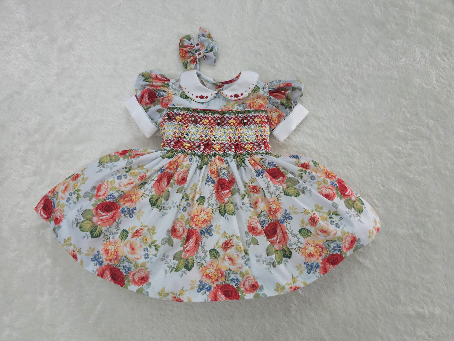 Floral smocked back & front