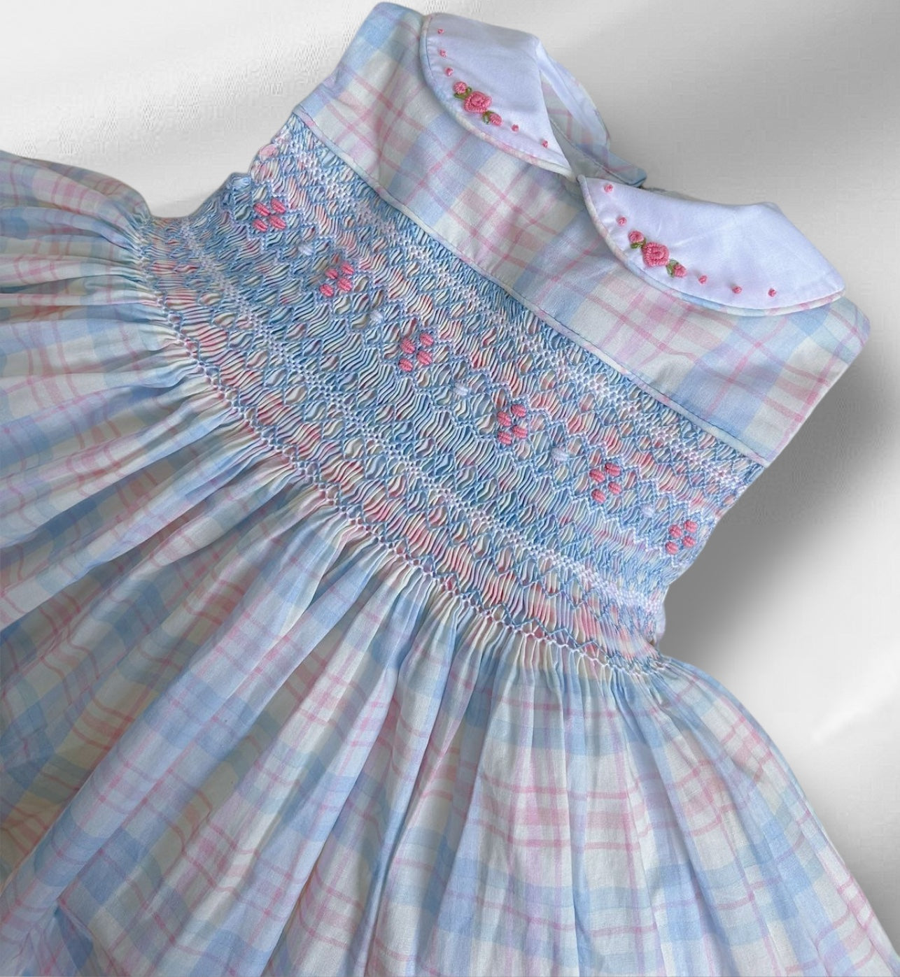 Pastel smocked sleeveless