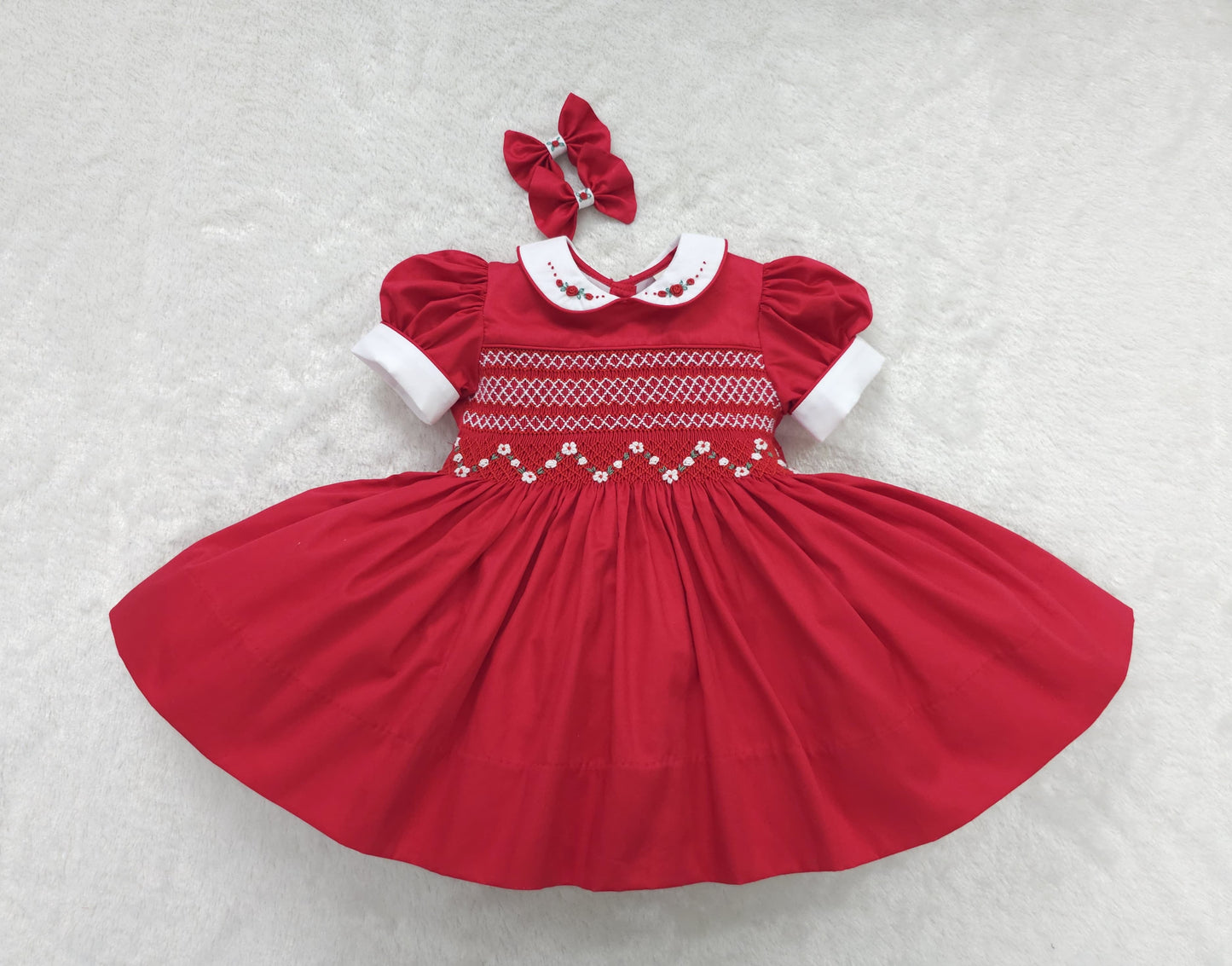 Red Smocked Dress