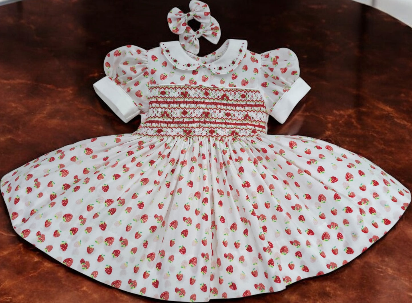 Strawberry smocked dress