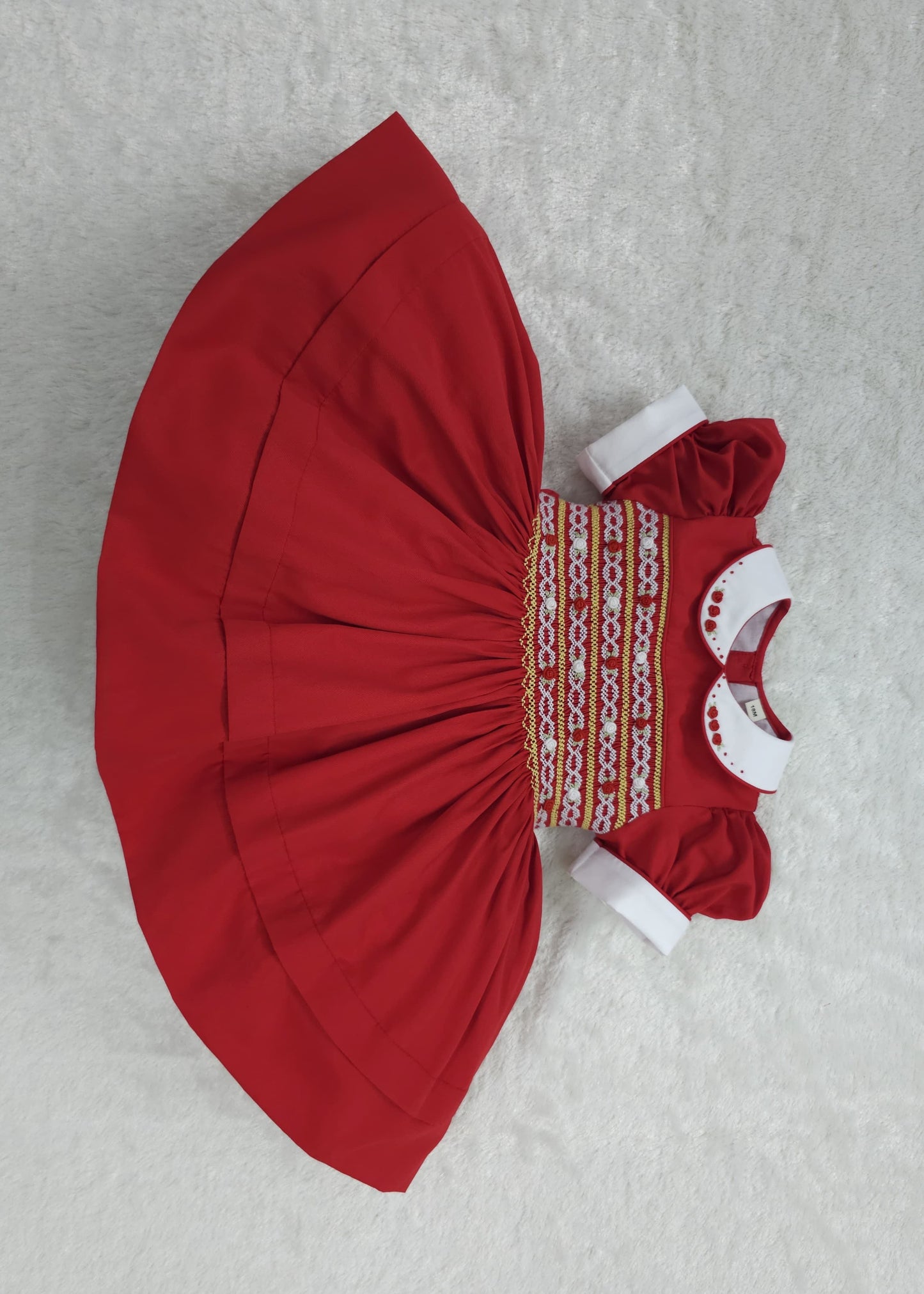 Red smocked back and front PRE ORDER HERE IN 2 WEEKS