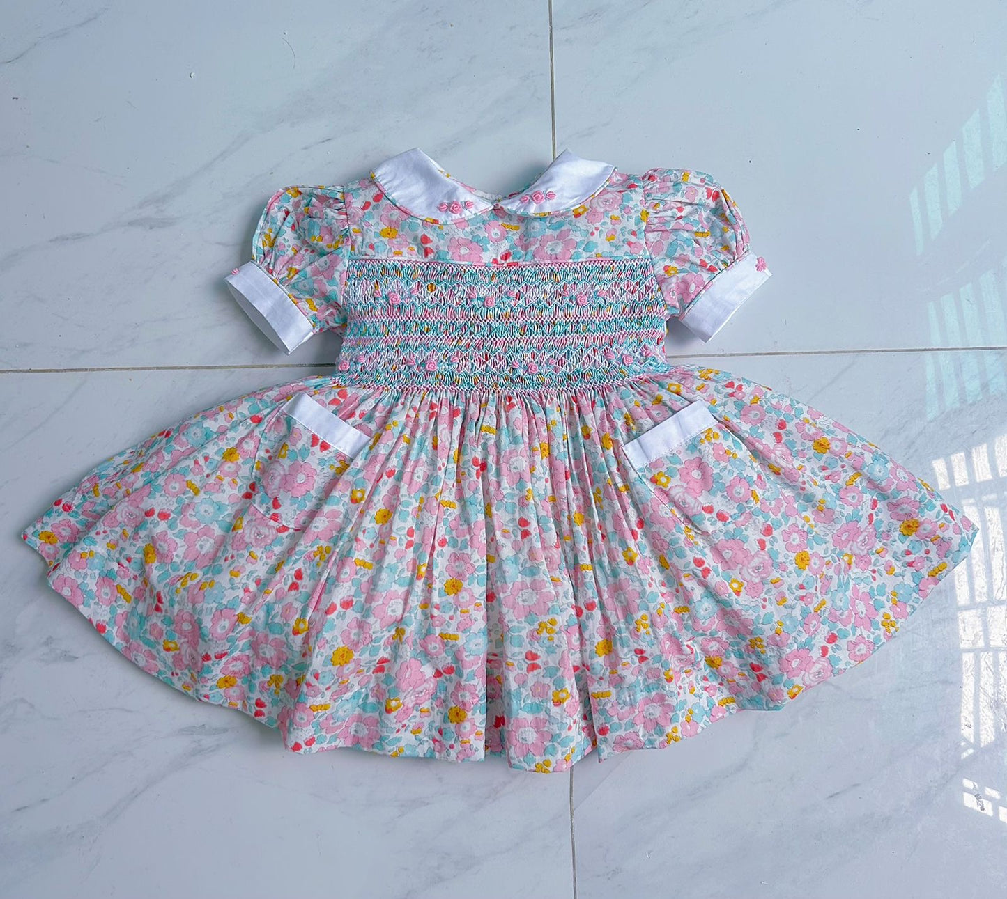 Floral smocked dress