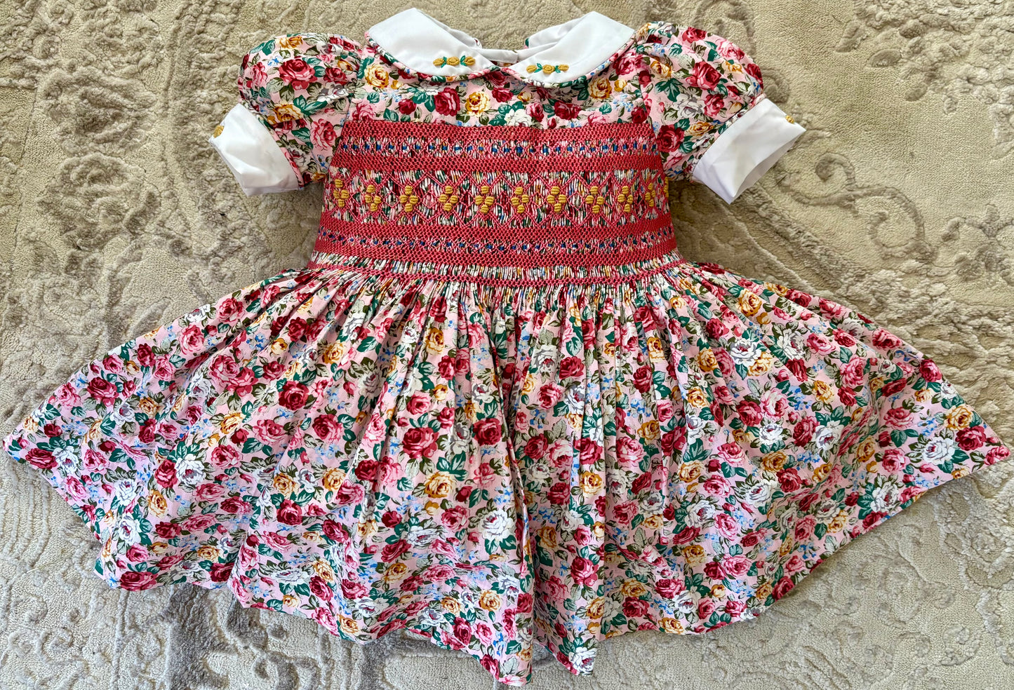 Floral smocked back and front