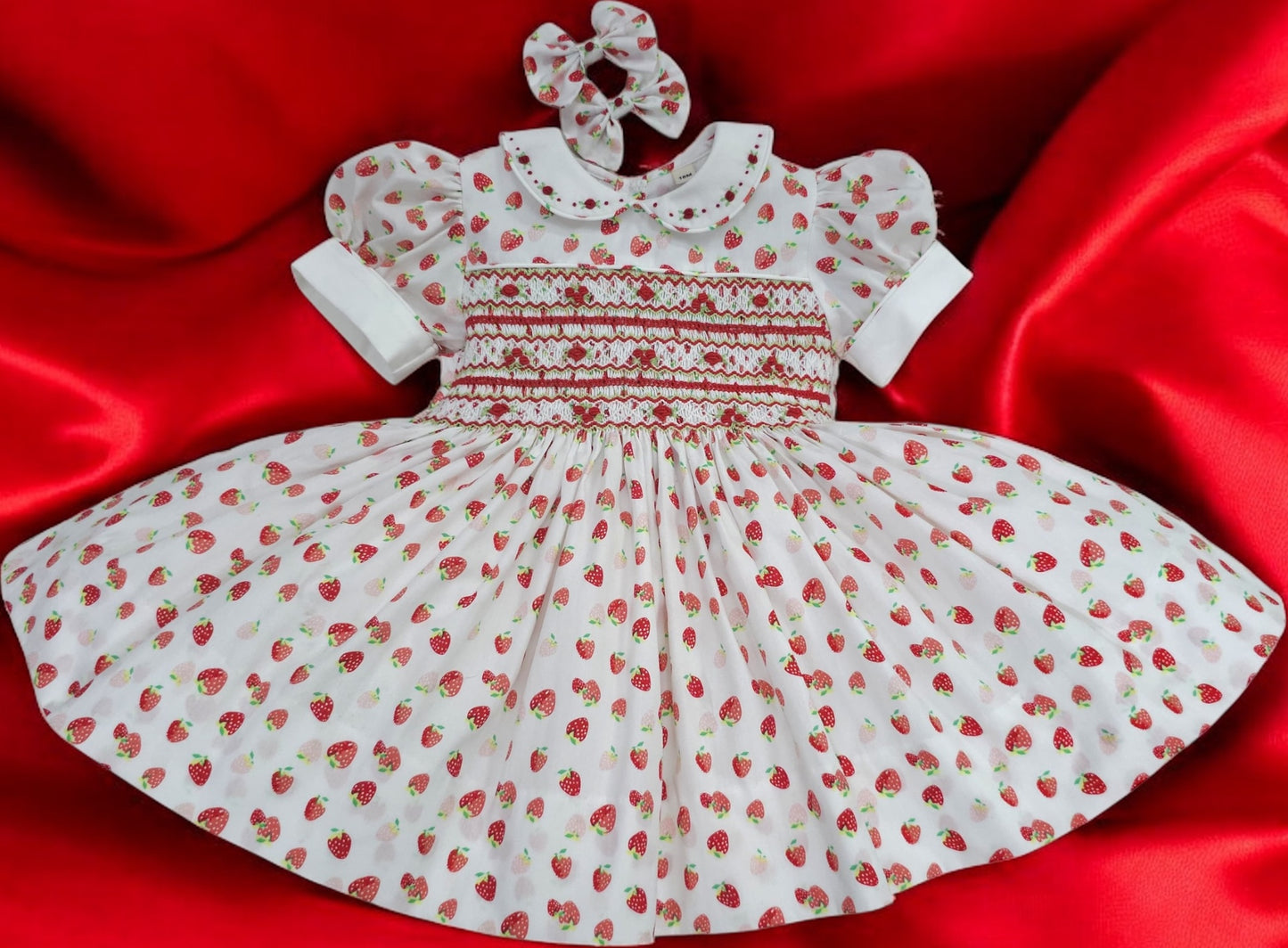 Strawberry smocked dress