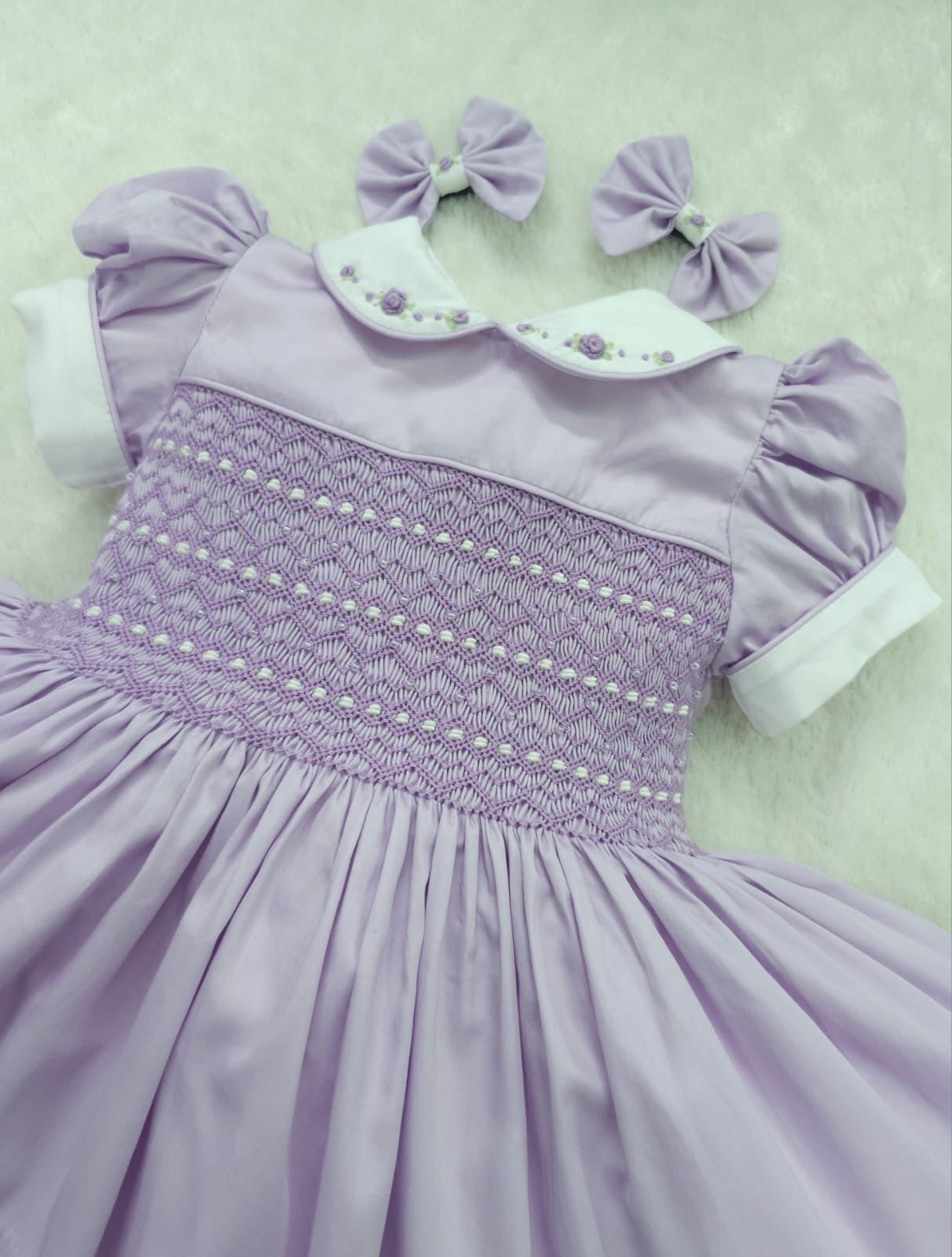 Lilac smocked dress