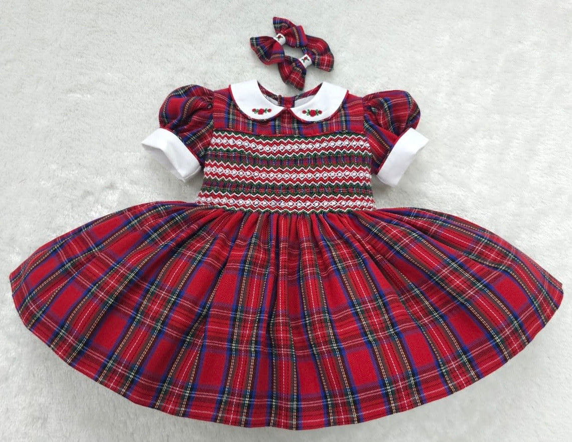 Tartan dress PRE ORDER HERE IN 2 WEEKS ( got matching boys suit coming as well )