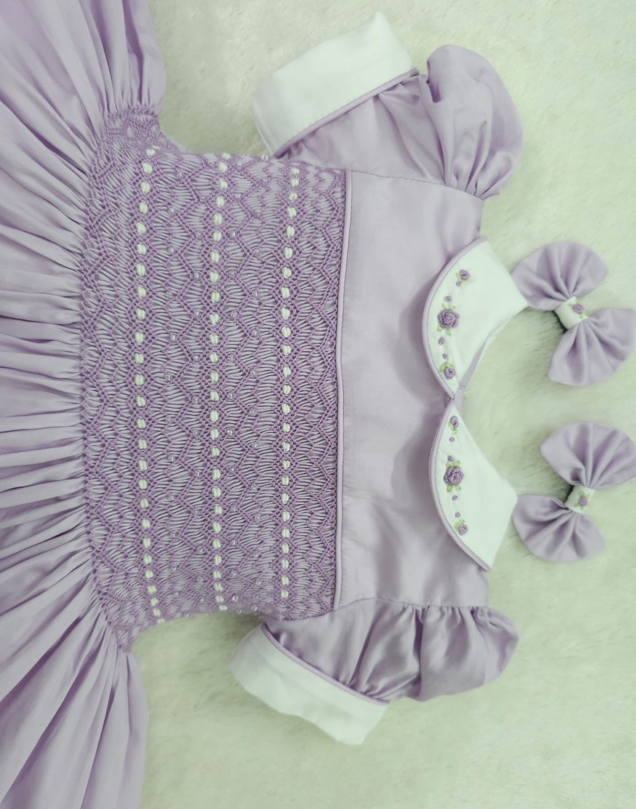 Lilac smocked dress