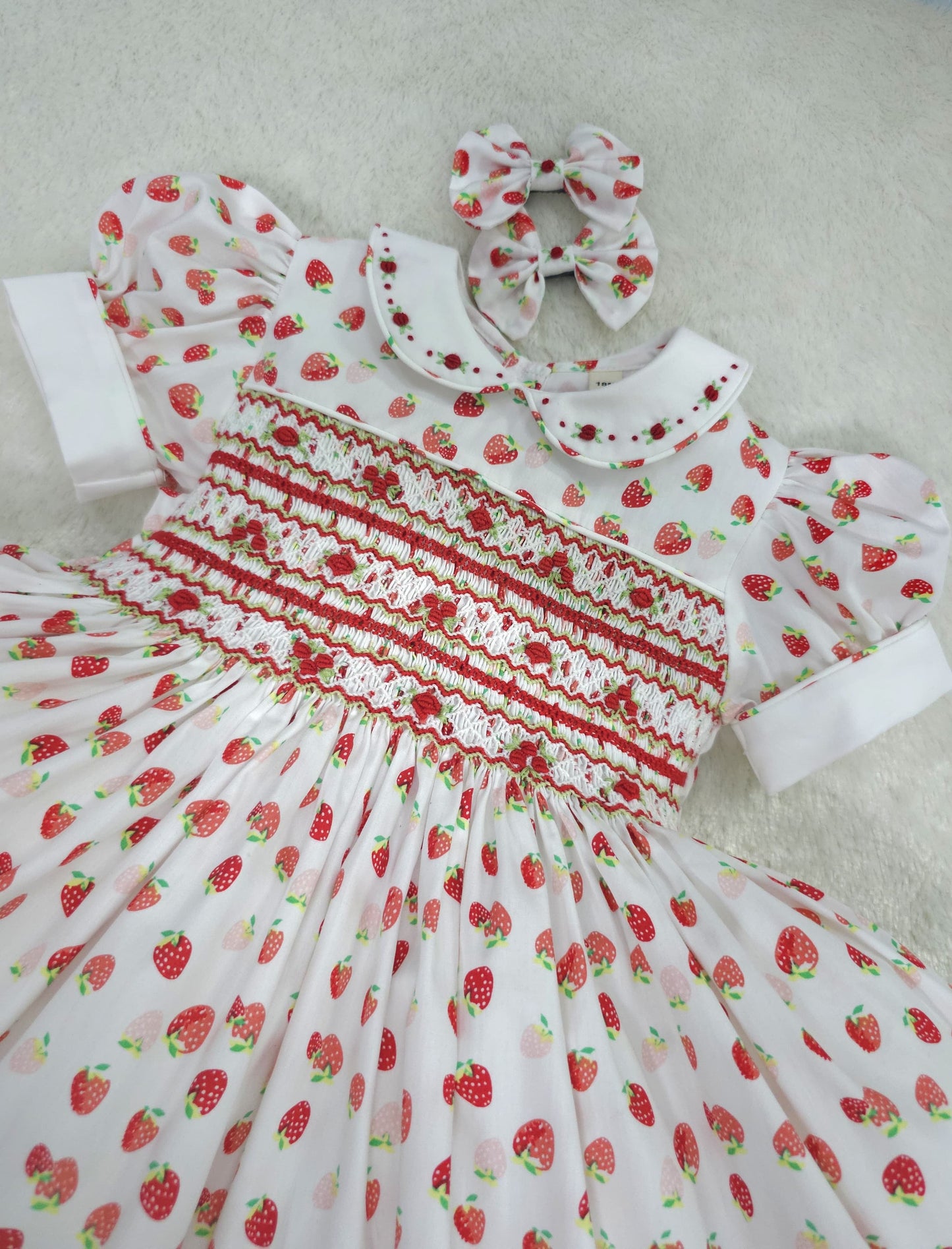 Strawberry smocked dress