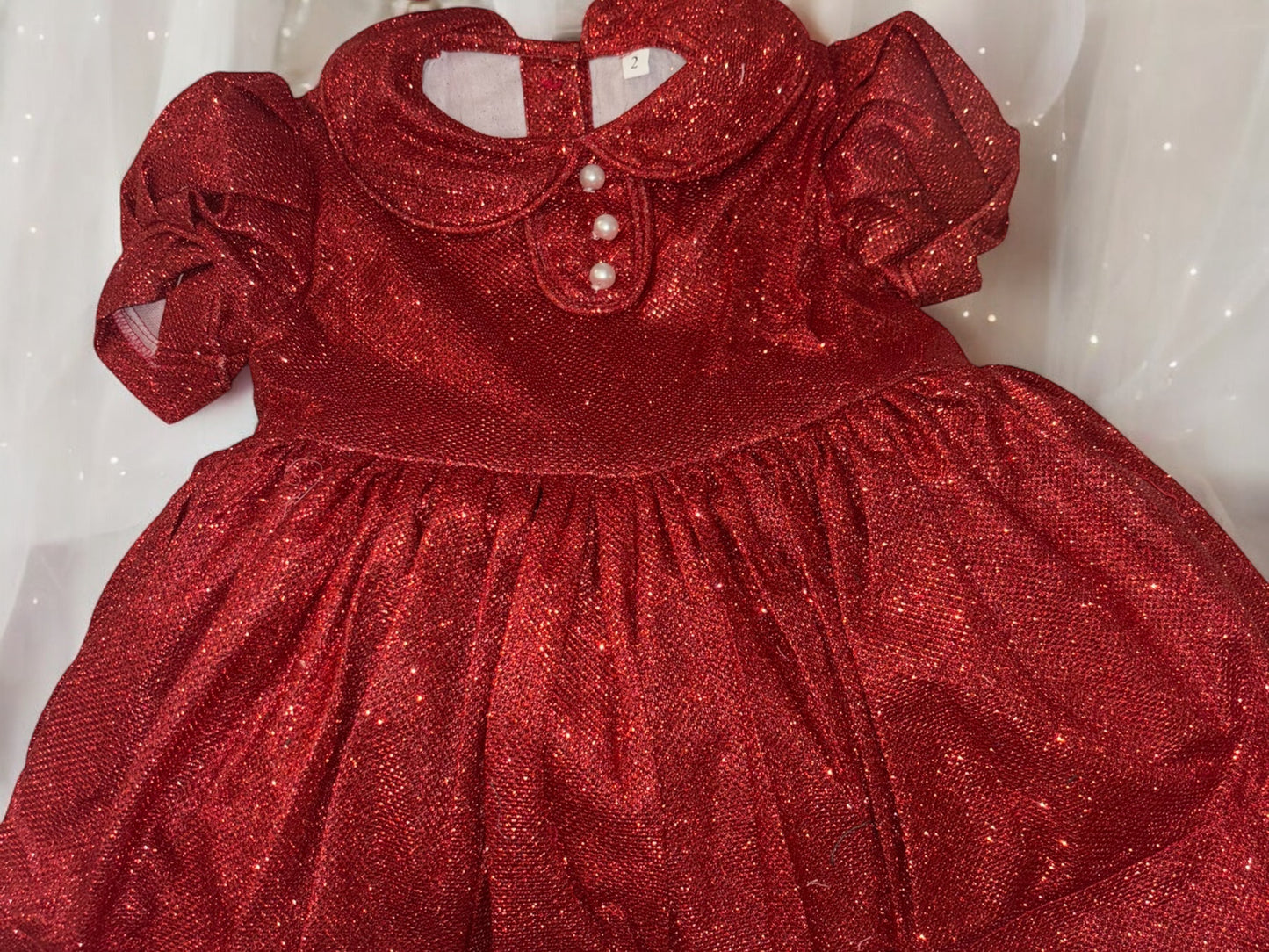 Red glitter dress