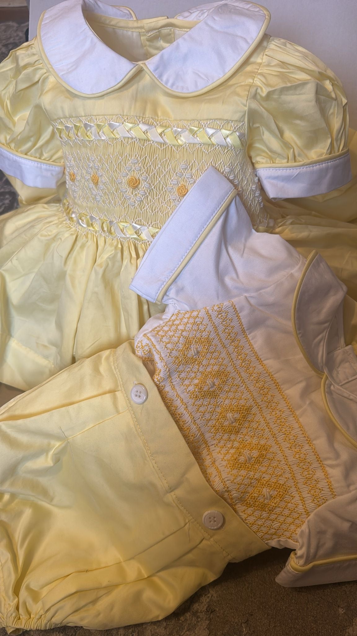 Lemon smocked back and front