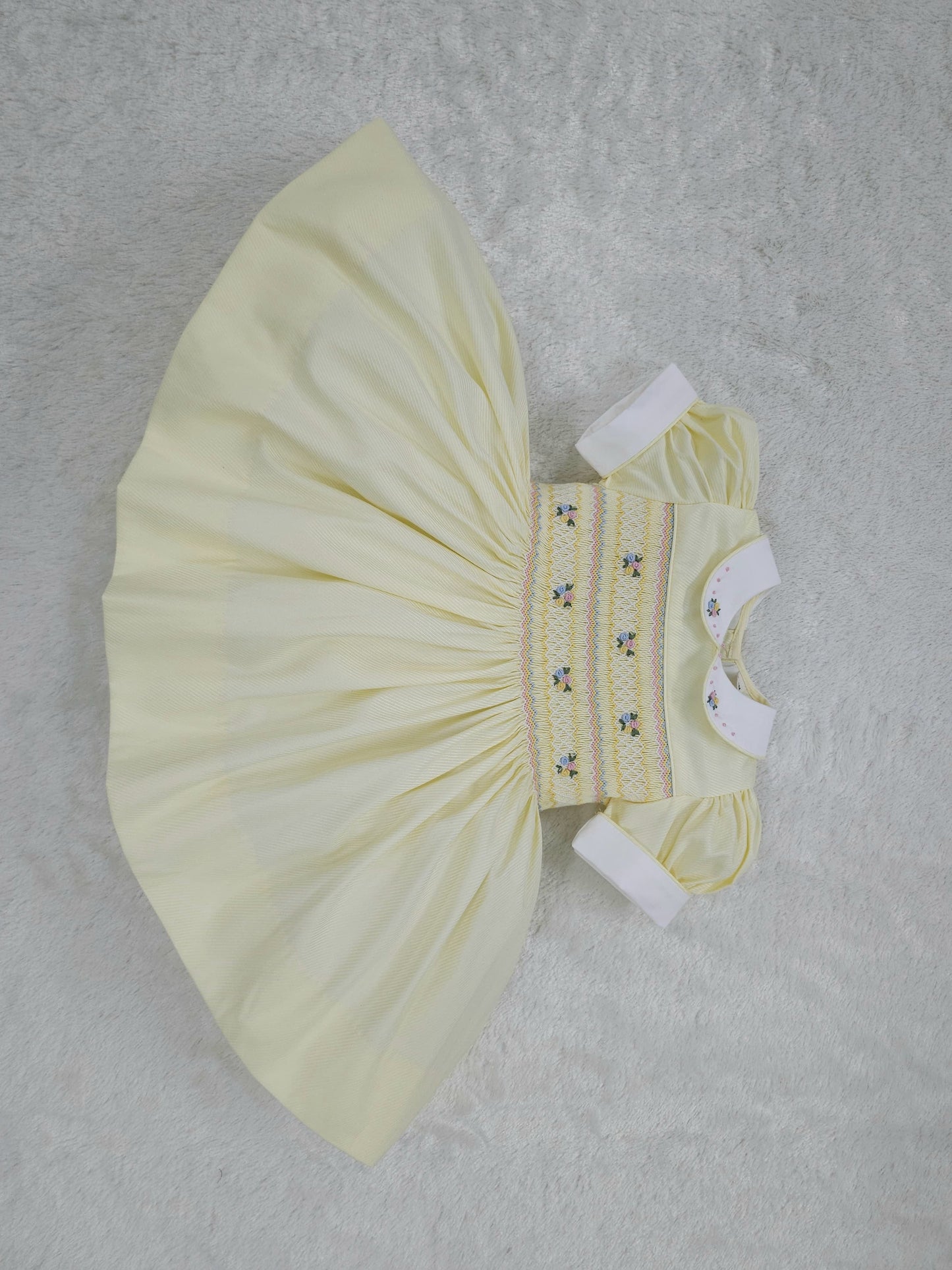 Lemon smocked back and front ( got matching boys suit and girls romper available )