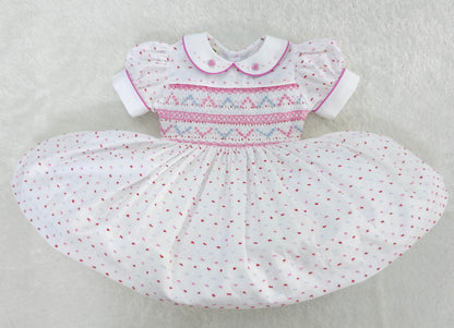 Swiss Dot Hand Smocked Dress - Baby Jones Ltd