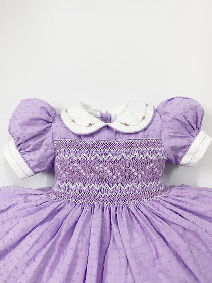 Luxe lilac smocked dress ( got matching romper for sale as well )