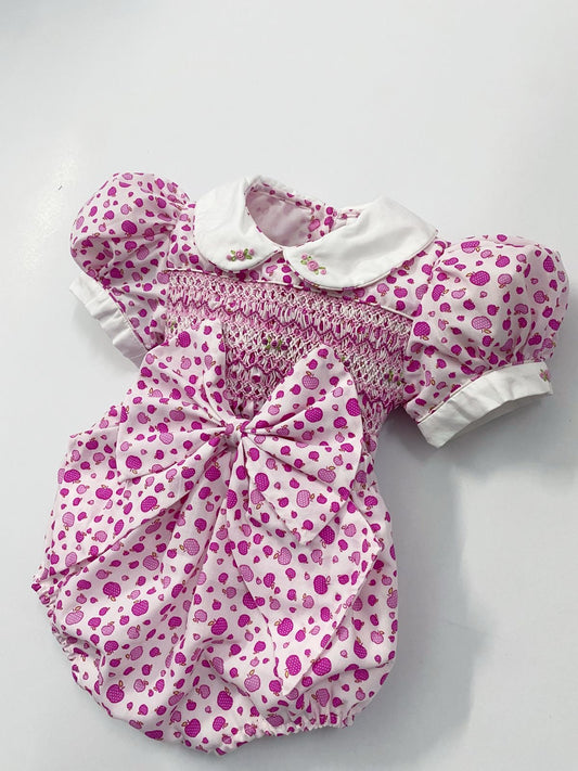 Luxe apple print romper