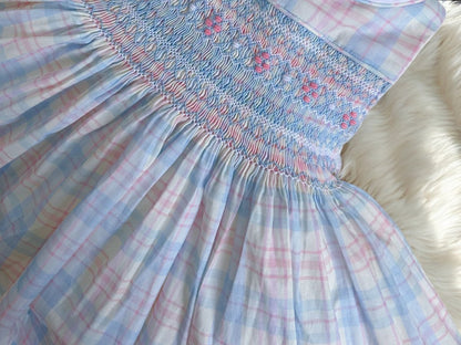 Pastel smocked sleeveless