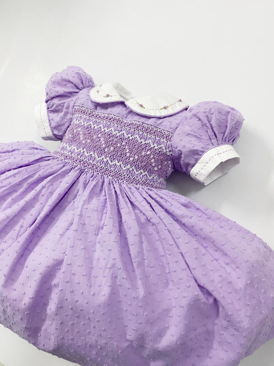 Luxe lilac smocked dress ( got matching romper for sale as well )