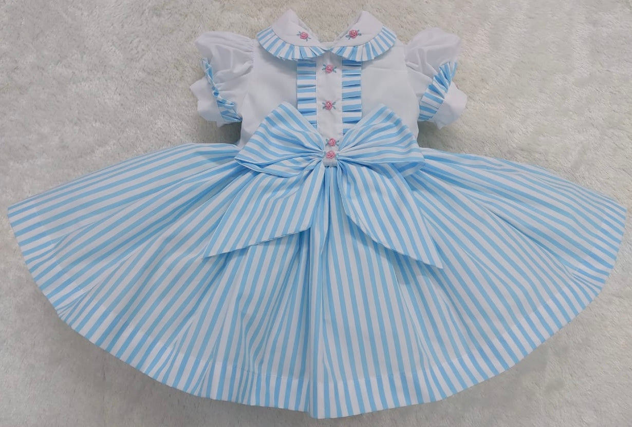 Blue stripe classic dress