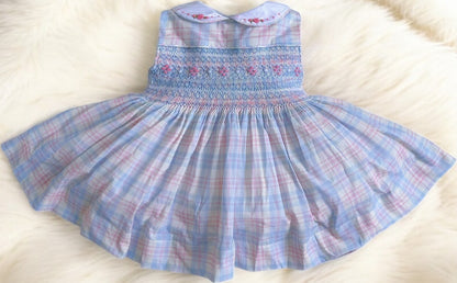 Pastel smocked sleeveless