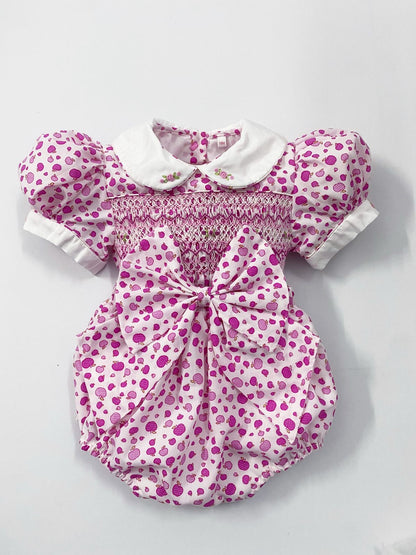 Luxe apple print romper