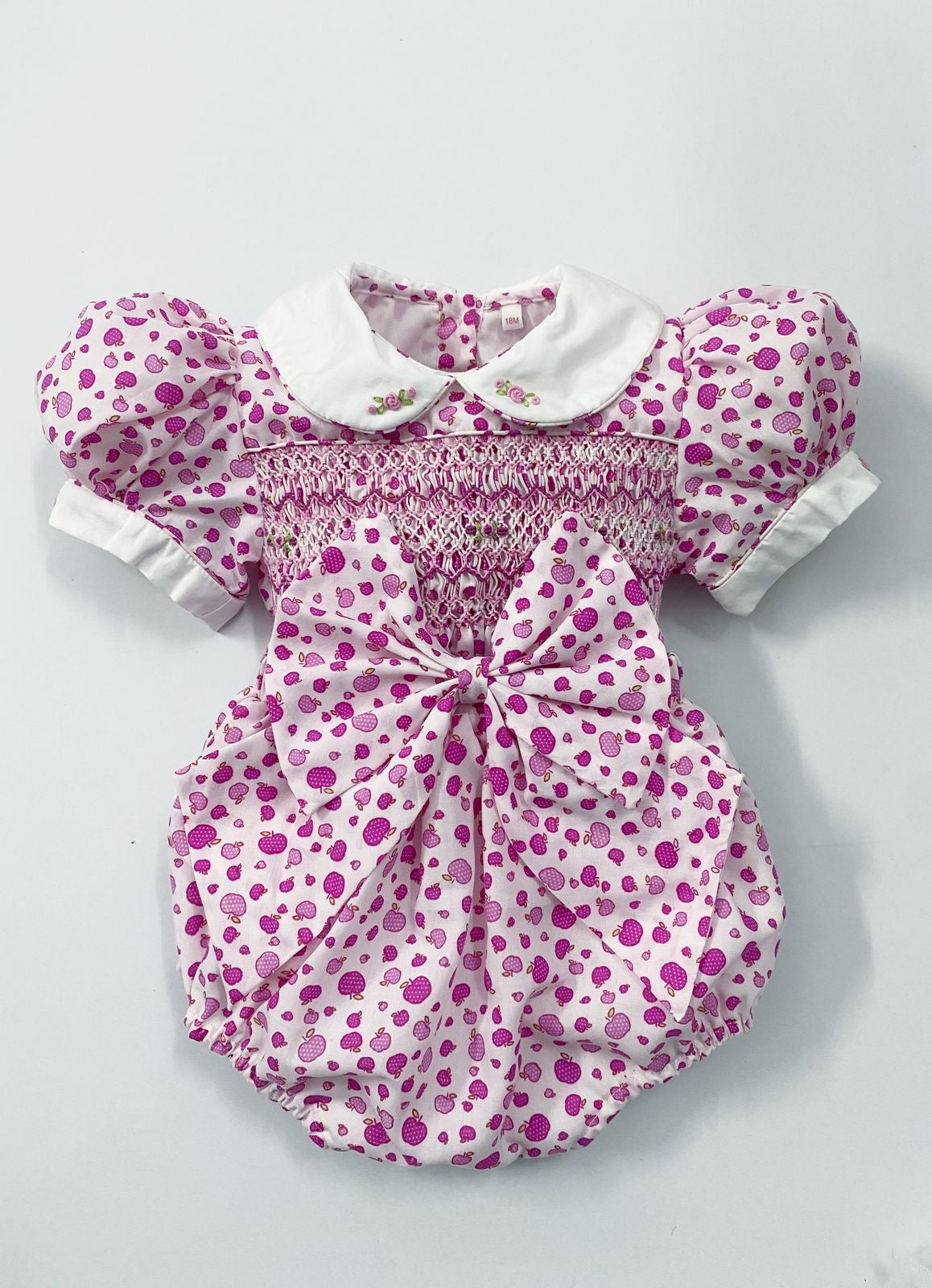 Luxe apple print romper