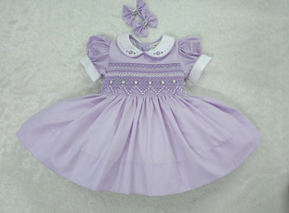 Lilac smocked dress