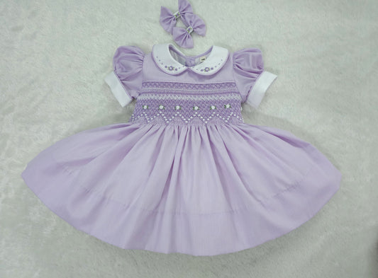 Lilac smocked dress