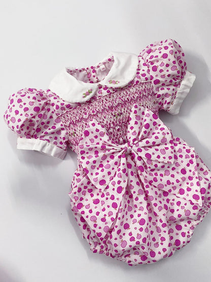 Luxe apple print romper