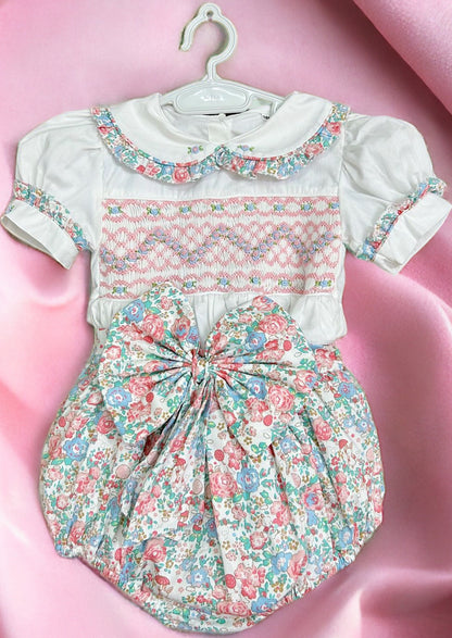 Floral girls romper NO HAIR BOWS