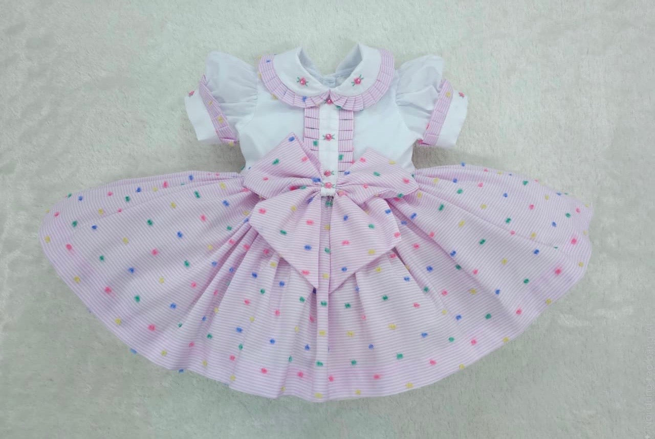 Pastel Swiss dot classic dress HERE IN 7-10 DAYS