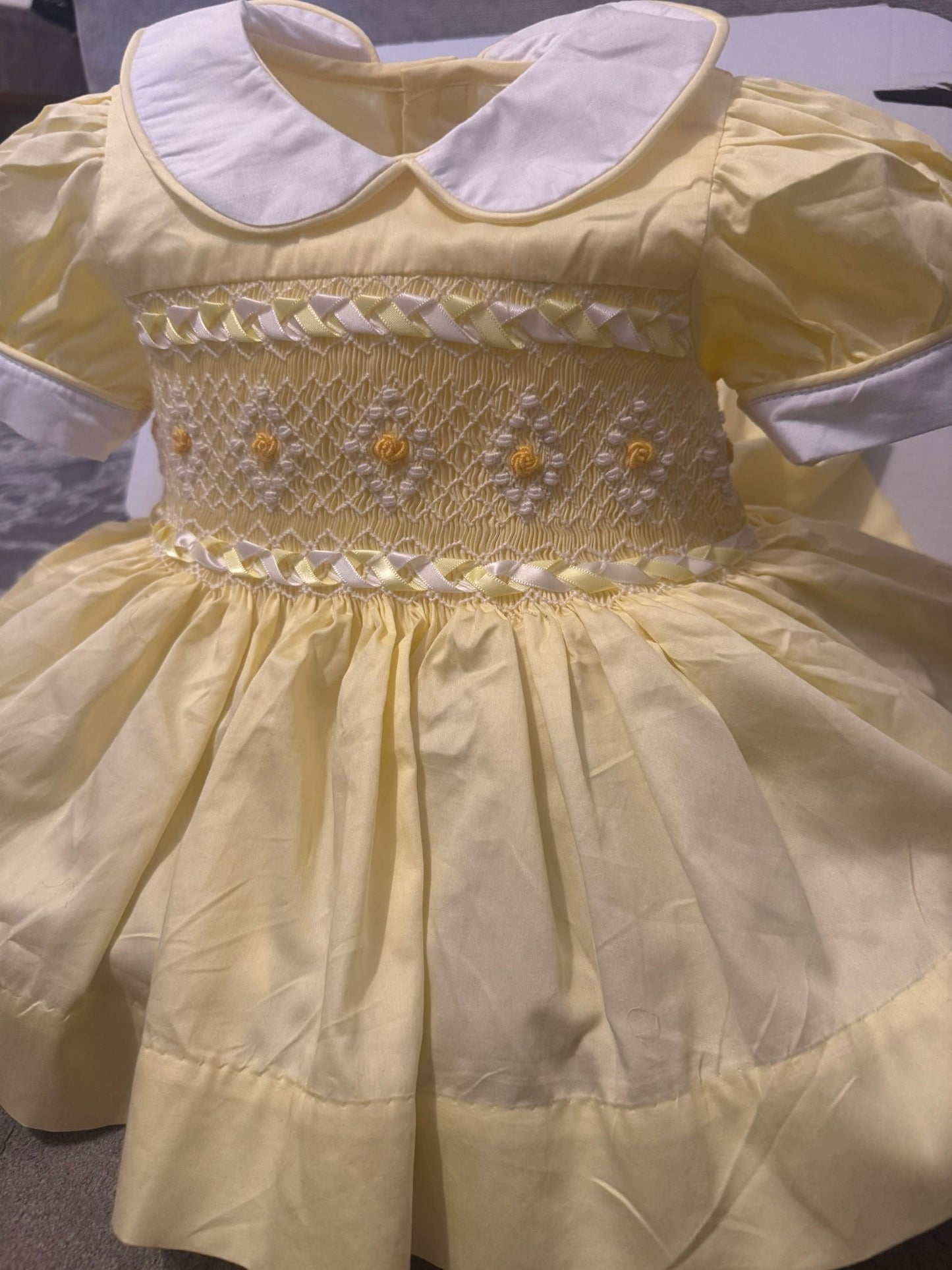 Lemon smocked back and front