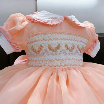 Peach organza with lilac