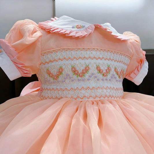 Peach organza with lilac