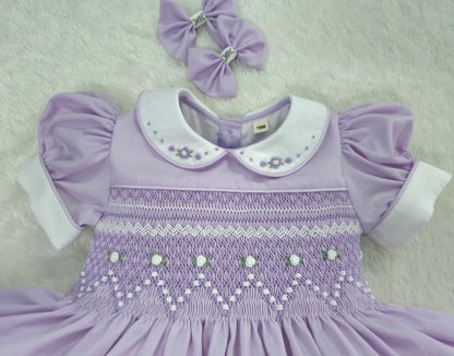 Lilac smocked dress