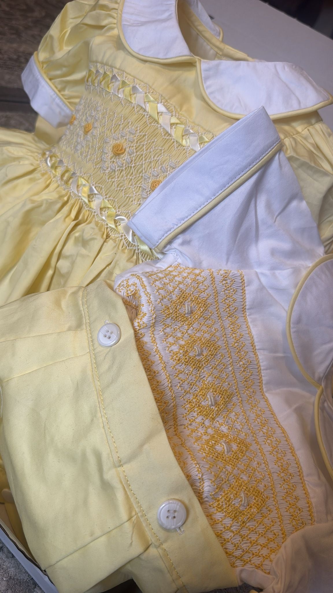 Lemon smocked back and front