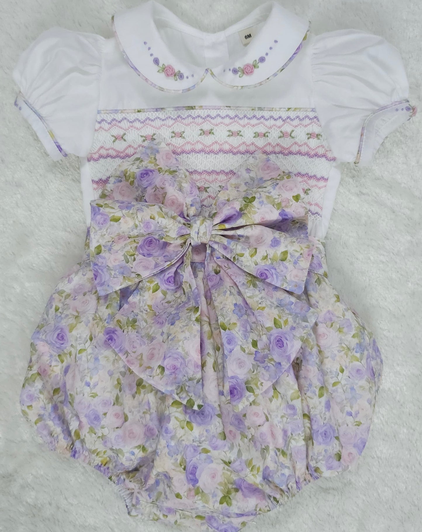 Floral lilac and pink romper ( got matching dress )