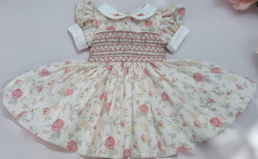Floral smocked back & front