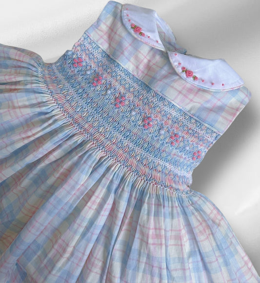 Pastel smocked sleeveless