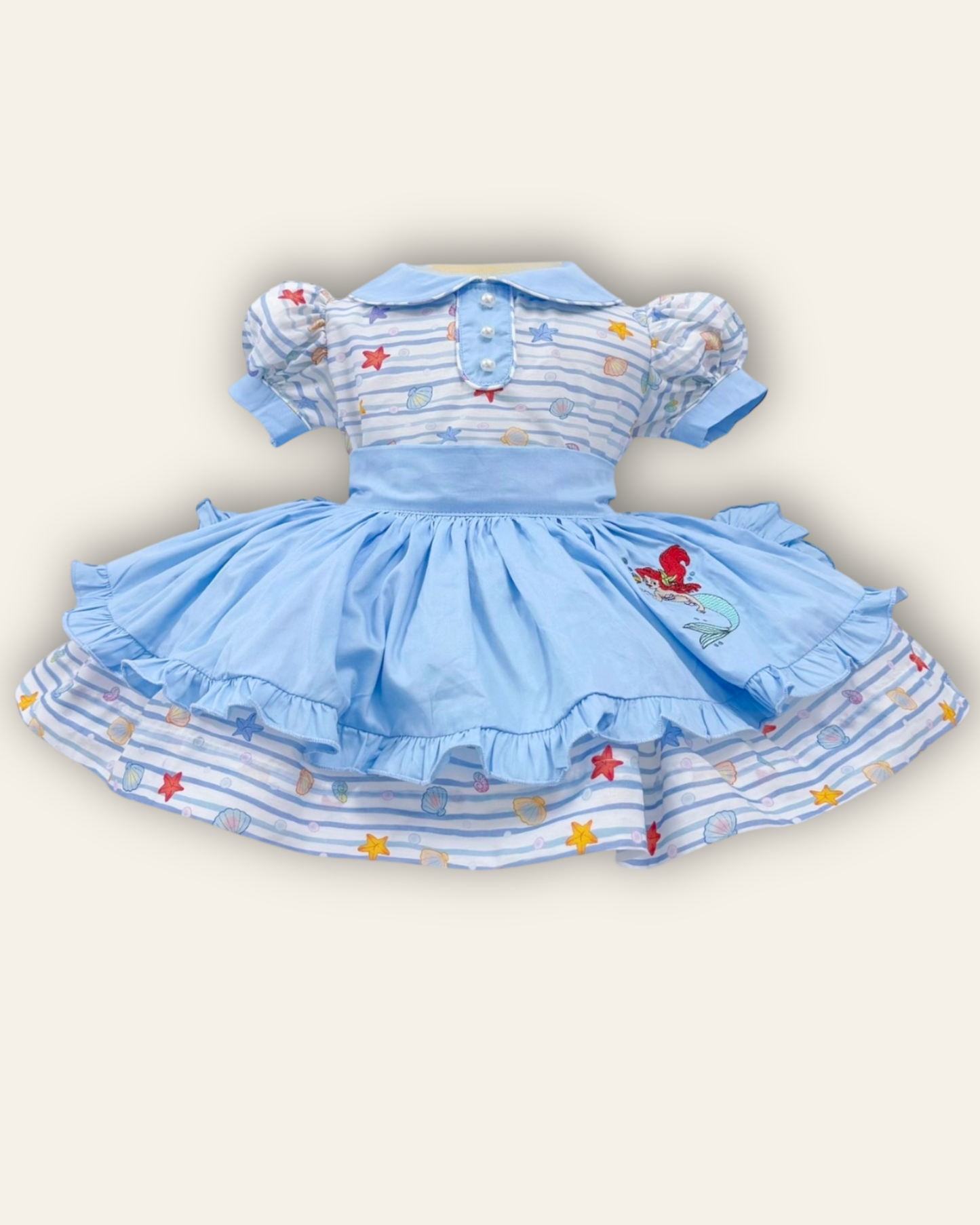 Classic Little Mermaid dress with detachable pinny