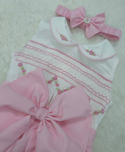 Pink sleeveless romper