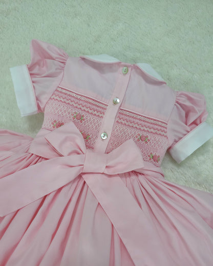 Pink smocked back and front