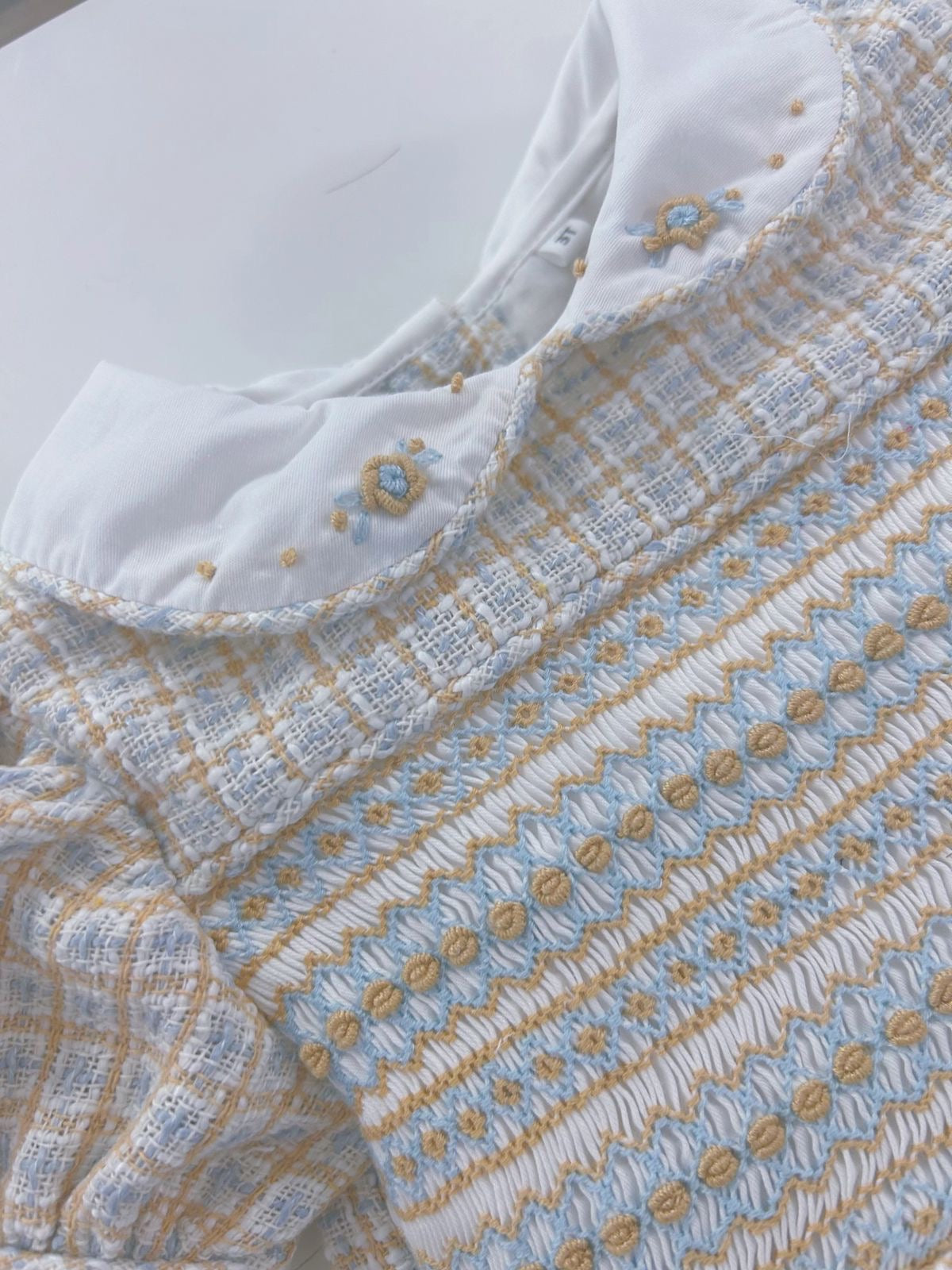 Tweed smocked dress ( matching boys suit available )