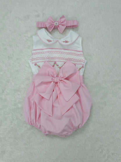 Pink sleeveless romper