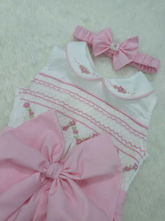 Pink sleeveless romper