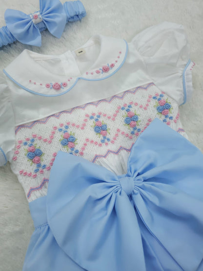 Baby blue pastel romper
