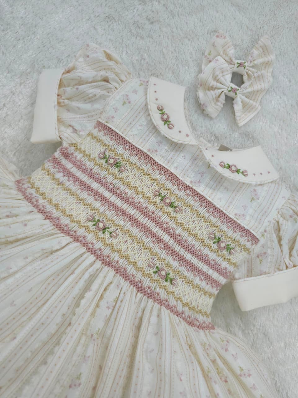 Vintage style smocked dress