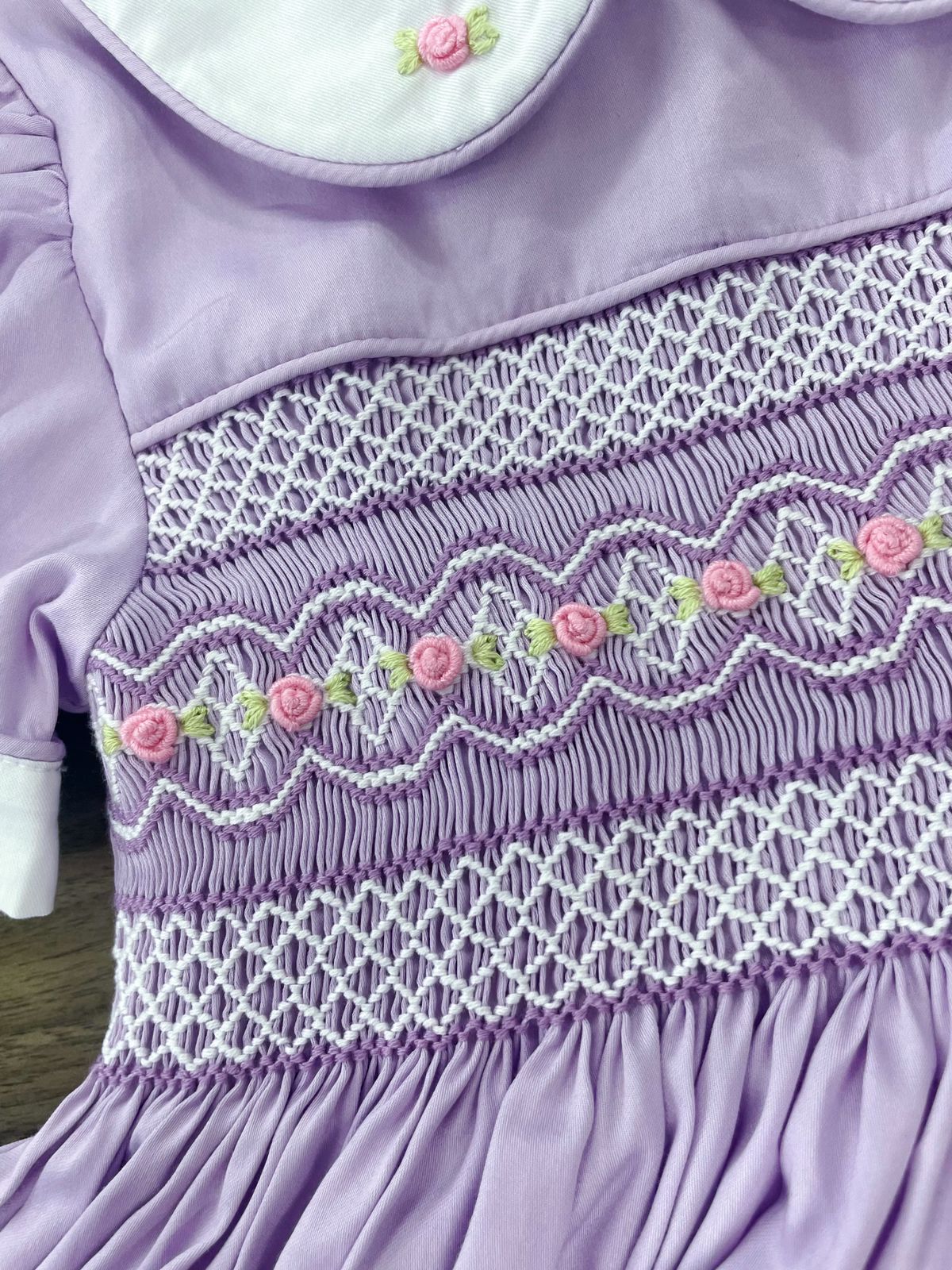 💜🩷💜 Fliederfarbenes gesmoktes Kleid 💜🩷💜